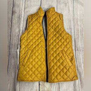 Simply southern reversible quilted mustard colored fleece inside size medium